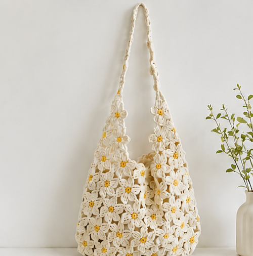 Summer Crochet Flower Bag