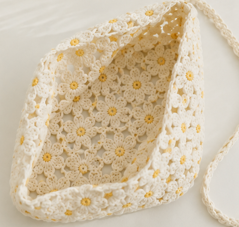 Summer Crochet Flower Bag