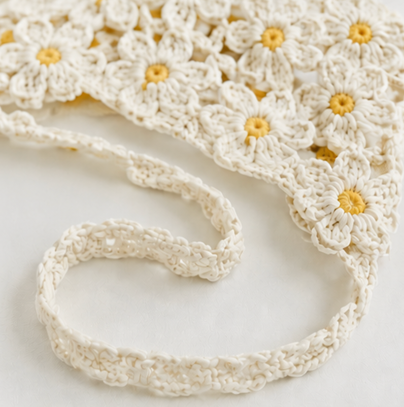 Summer Crochet Flower Bag