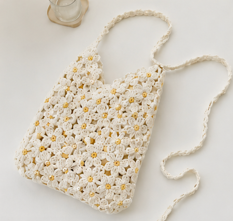 Summer Crochet Flower Bag