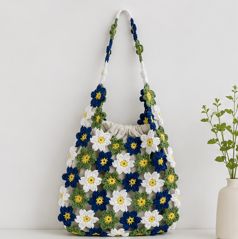 Summer Crochet Flower Bag
